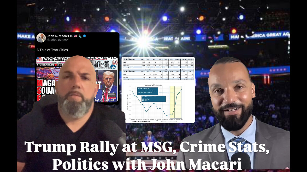 Trump rally at MSG, Crime Stats, Politics with guest John Macari | Ep. 28