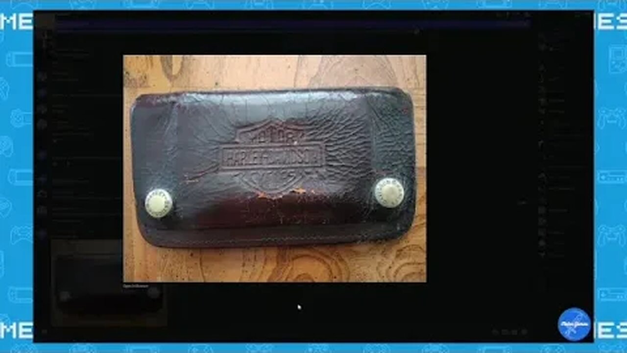 DJ Axis has an AWESOME vintage Harley wallet!