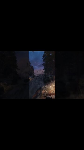 Fall Asleep Fast | Skyrim Camping Overnight | Frost River Farm 02 | Rain Ambience #shorts