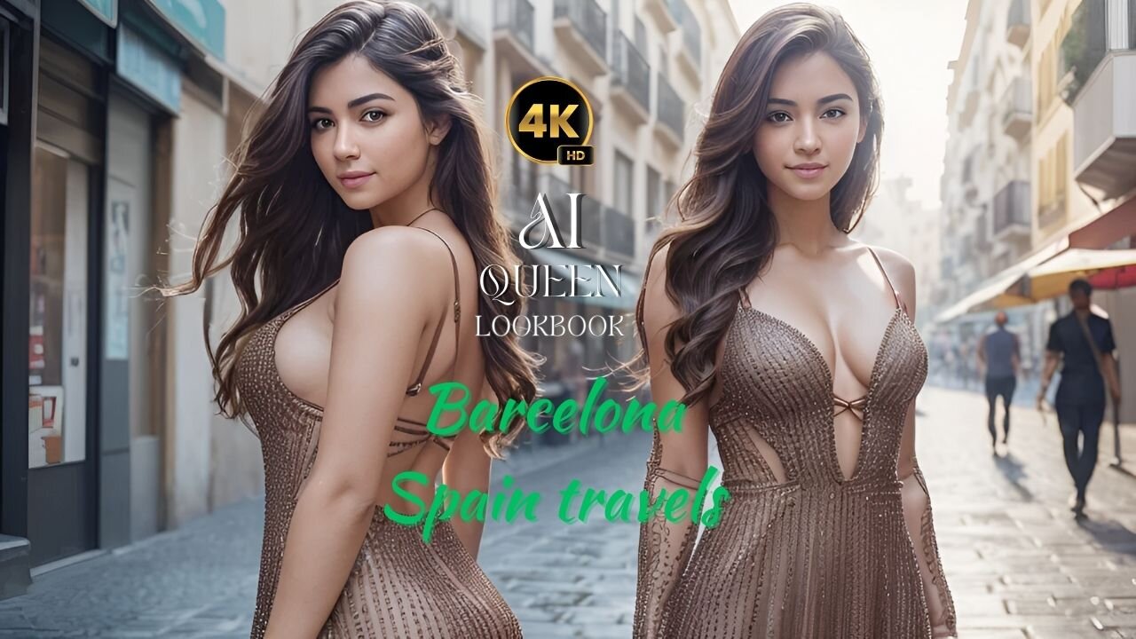 [4K] Ai Queen LookBook l Barcelona Spain travels place #AiQueenLookBook #aiartlookbook