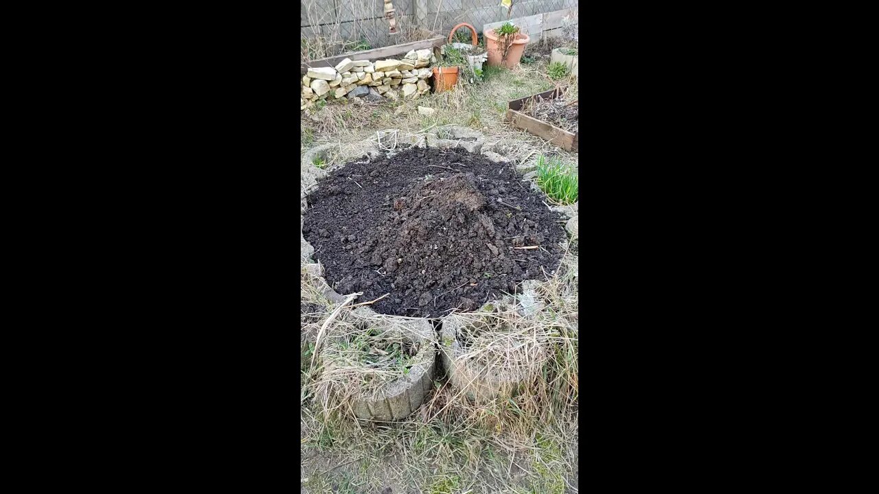 Getting the composter ready and moving soil - and yes, you get dirty :-) #shorts
