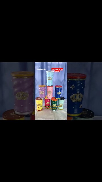 VEJAM O QUE EU FIZ COM LATAS DE NESCAU - SÉRIE PRINCESAS - DIY #shorts #artesanato #reciclagem