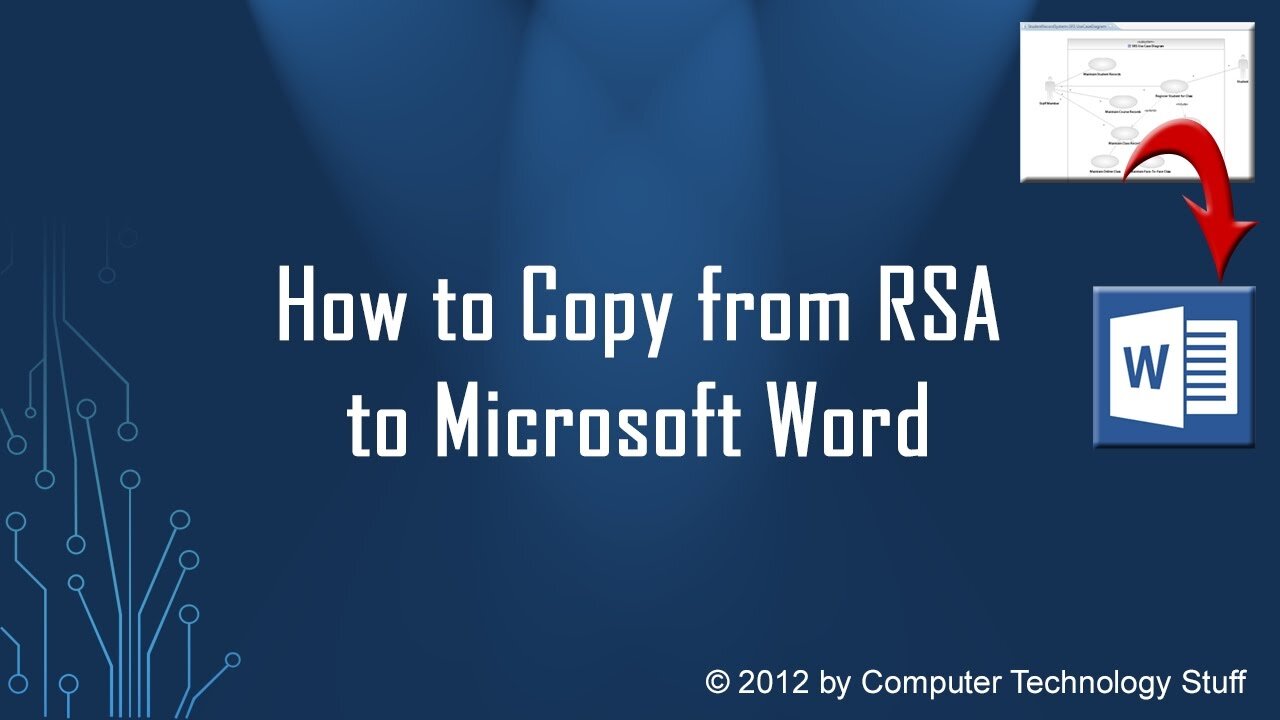 How To Copy Diagram Layouts From RSA to Microsoft Word