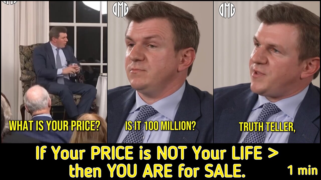 WHAT IS YOUR PRICE ~inspiring words by James O’Keefe