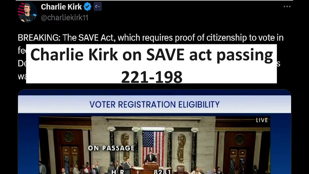 House Passed SAVE voting 221 to 198
