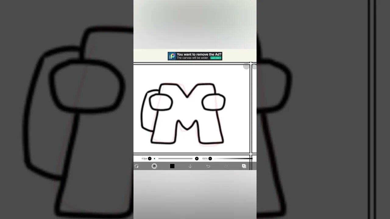 Drawing Alphabet Lore but Everyone is Sus | M #shorts