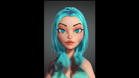 Blues Cartoon Character 3d