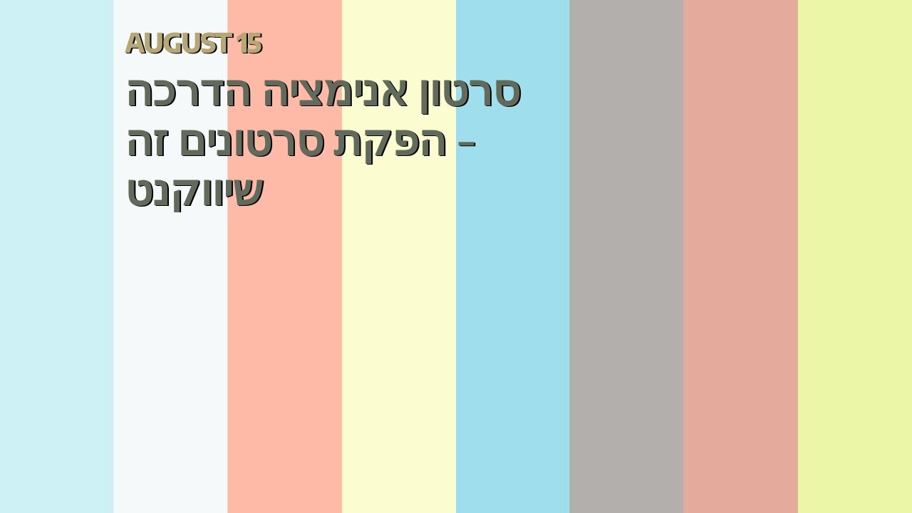 סרטון אנימציה הדרכה - הפקת סרטונים זה שיווקנט