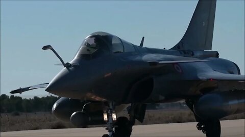 French Air Force Rafale and Mirage 2000C/D Takeoffs - NATO Tactical Leadership Program