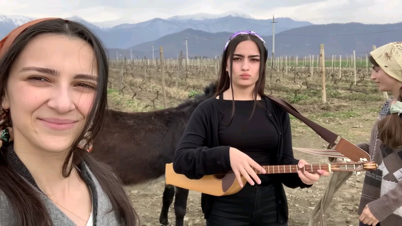 Three girls singing