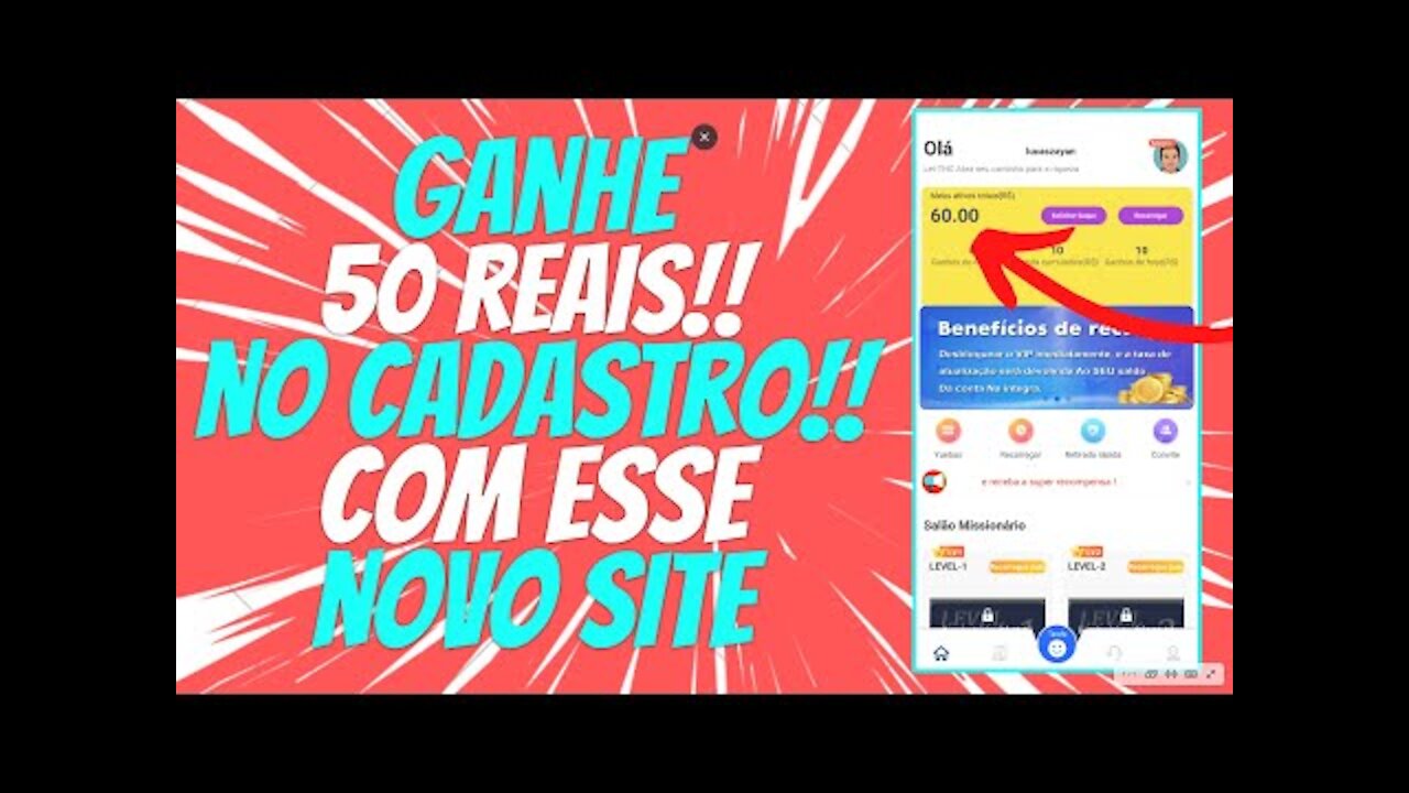 💥 EARN 50 REAL ON REGISTRATION WITH THIS NEW SITE! (Description!)