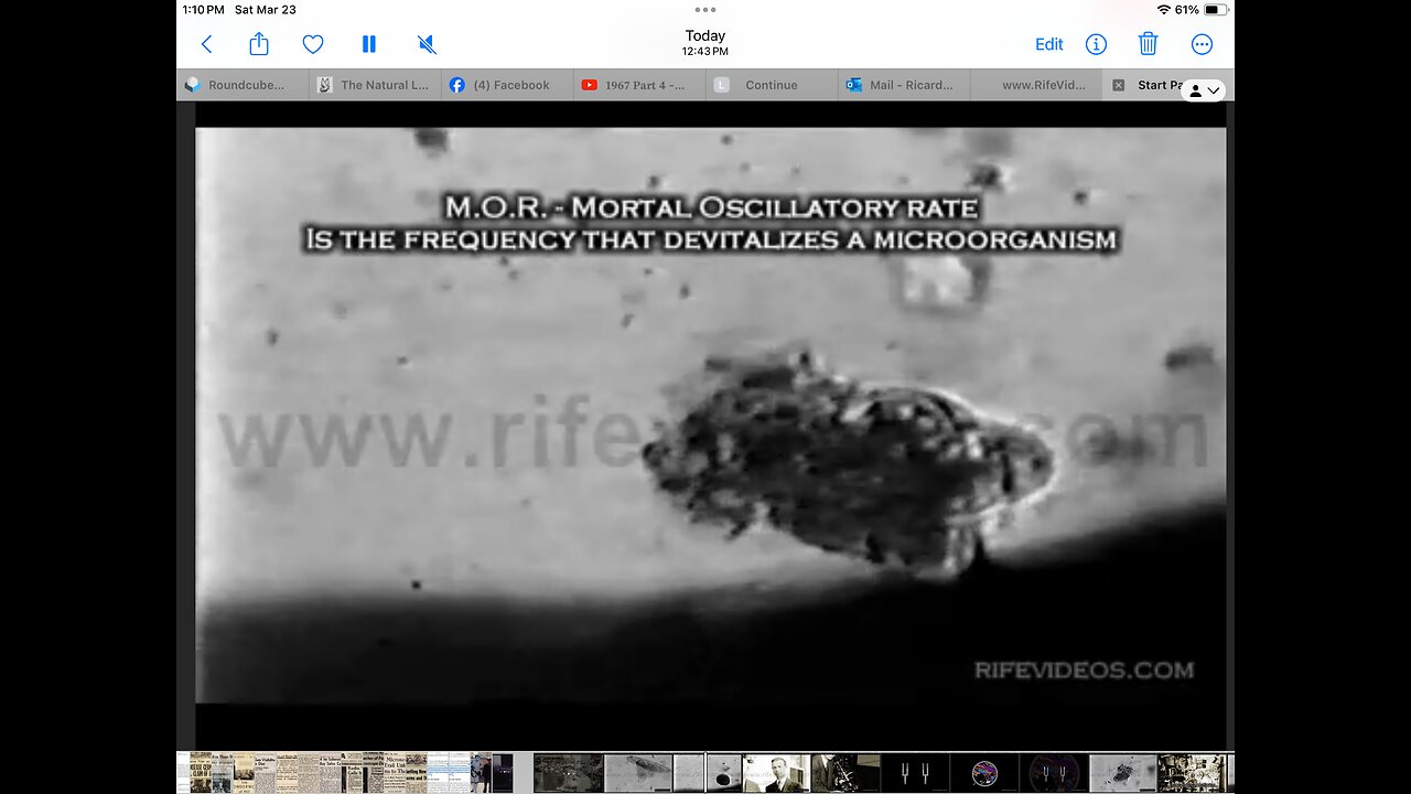 RIFE EXPLAINS HOW HIS FREQUENCY RAY OPERATES