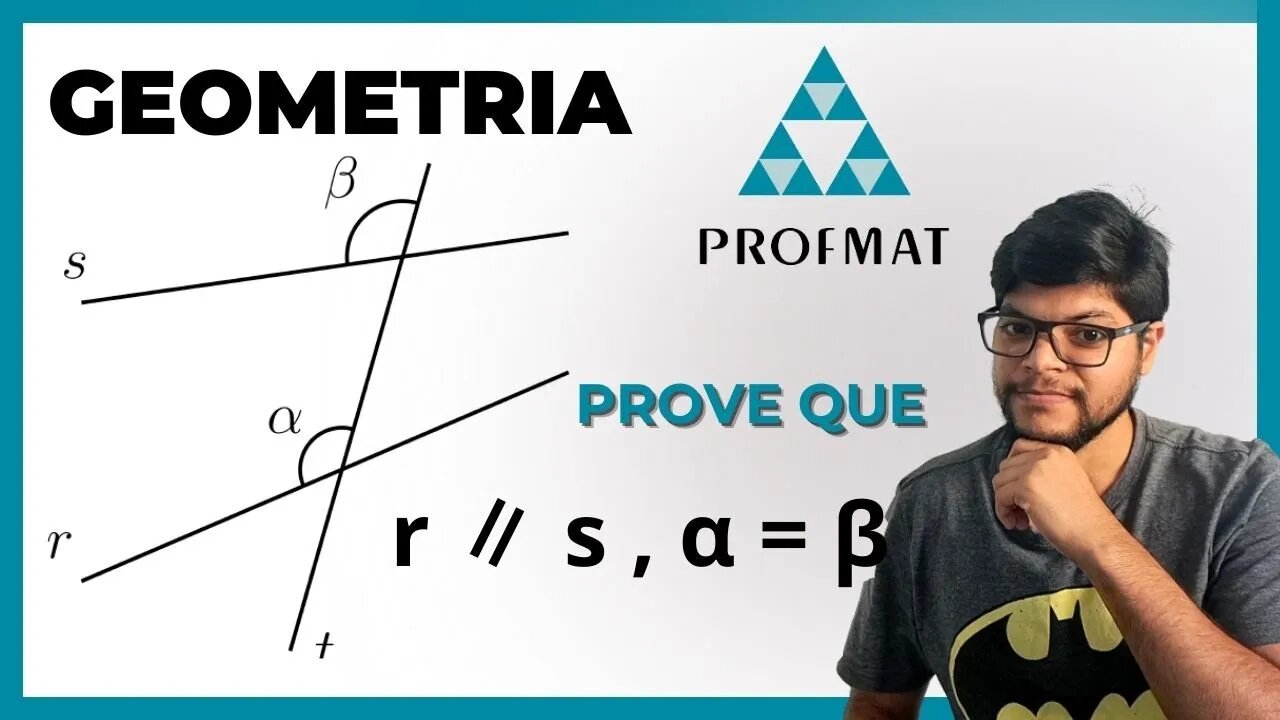 Prove que r ∥ s , α = β (os ângulos α e β são correspondentes) | PROFMAT Geometria