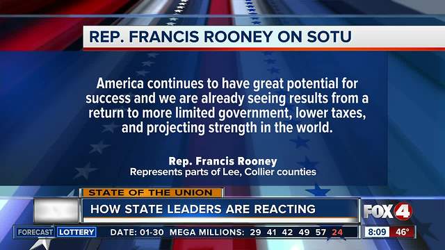 Florida leaders react to Trump's first State of the Union Address