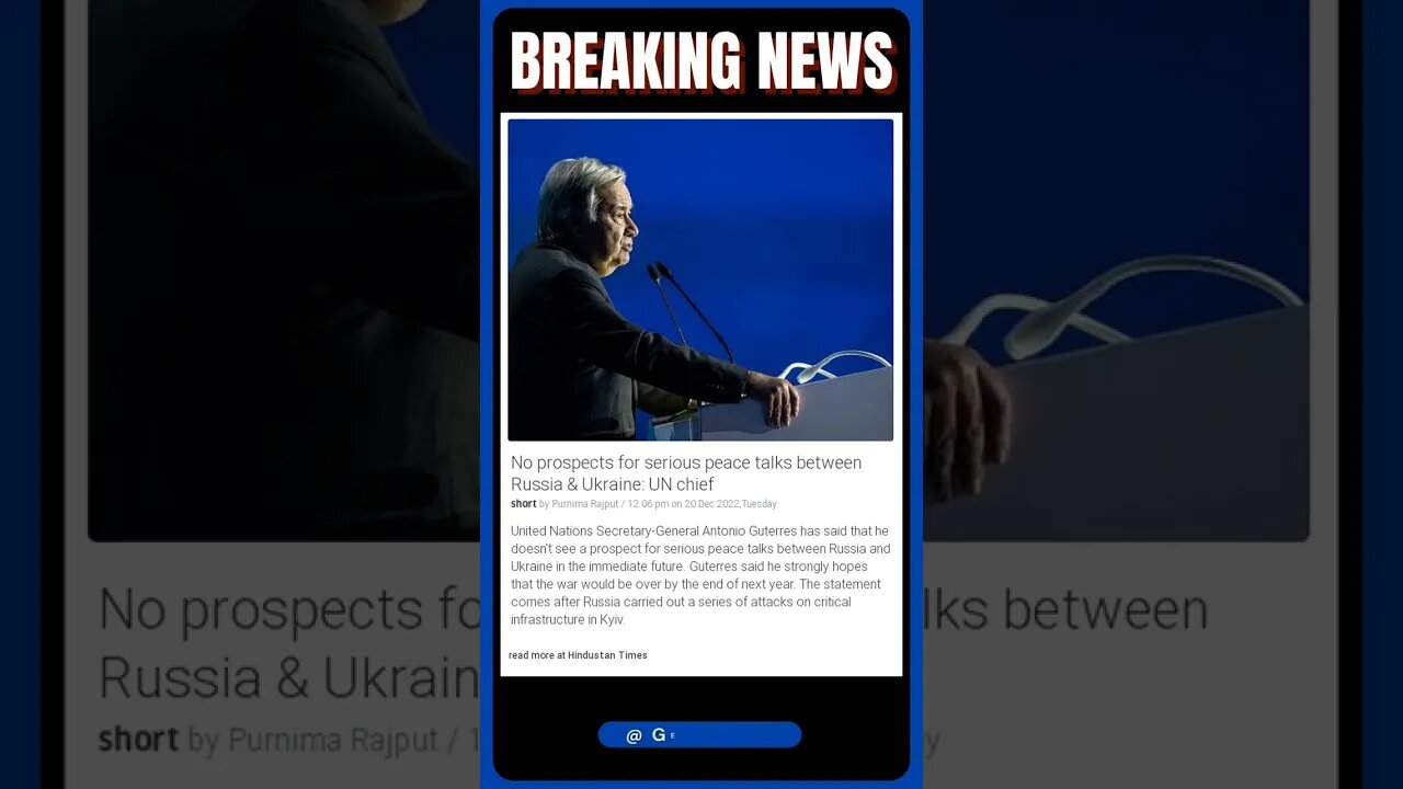 Sensational News | UN Chief Urges Russia and Ukraine to Find a Path to Peace | #shorts #news