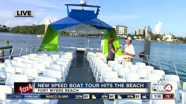 New speed boat tour hits Fort Myers Beach - 7am live report