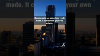 Happiness is not something ready made