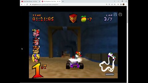 Crash Team Racing (PS1) - Dragon Mines Gameplay