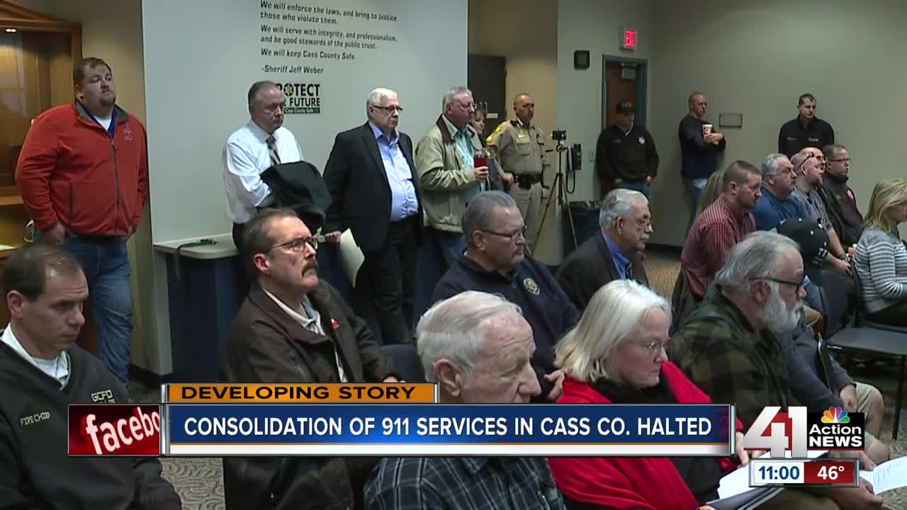 Consolidation of 911 services in Cass County halted