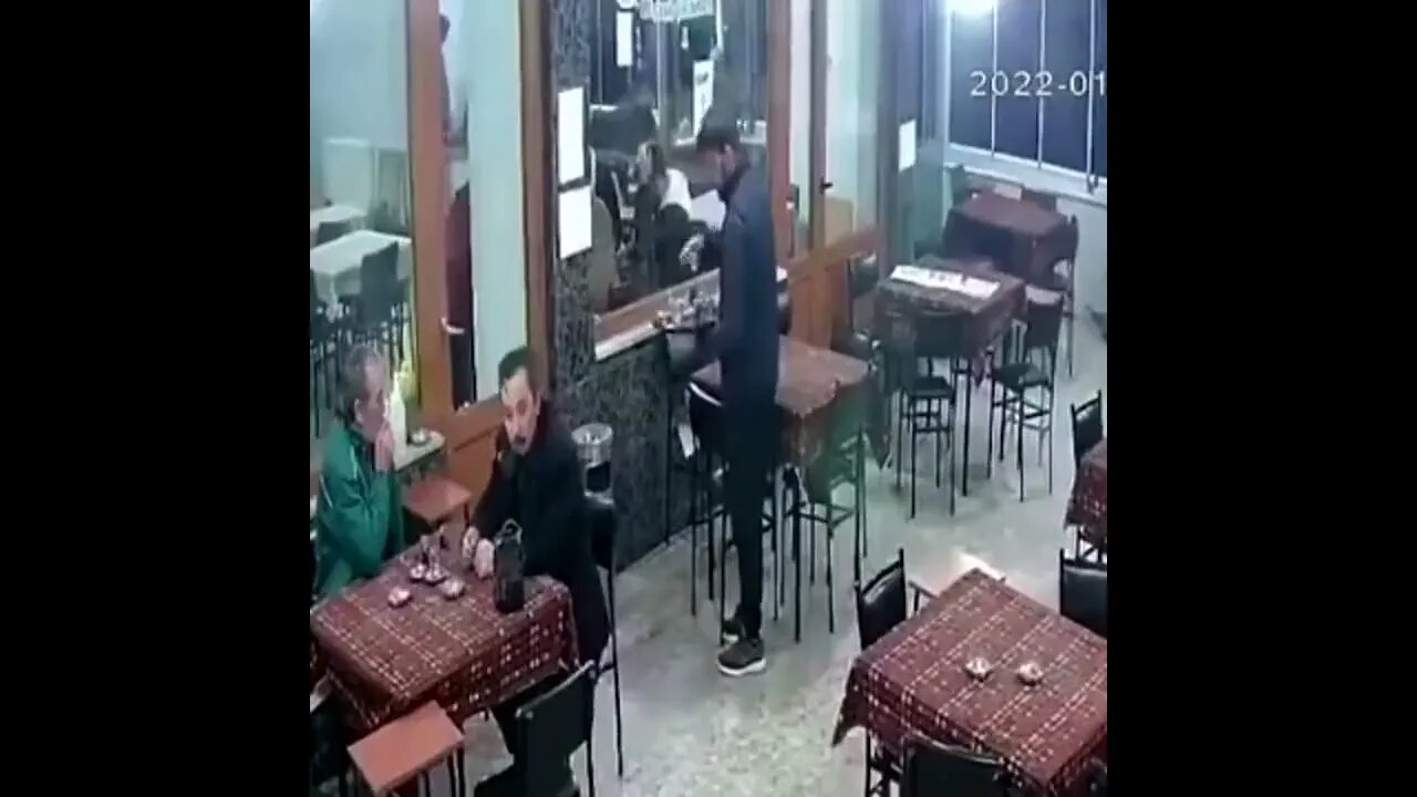 Waiter quick reaction.