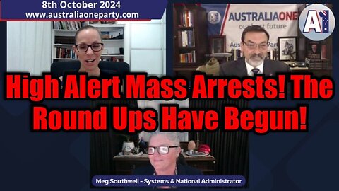 Riccardo Bosi - Situation Update - High Alert Mass Arrests -The Round Ups Have Begun - 10/10/24..