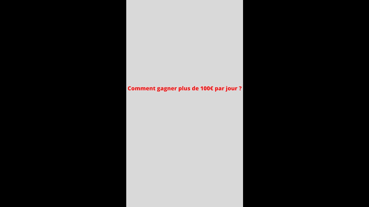 Comment gagner plus de 100 euros par jour ?