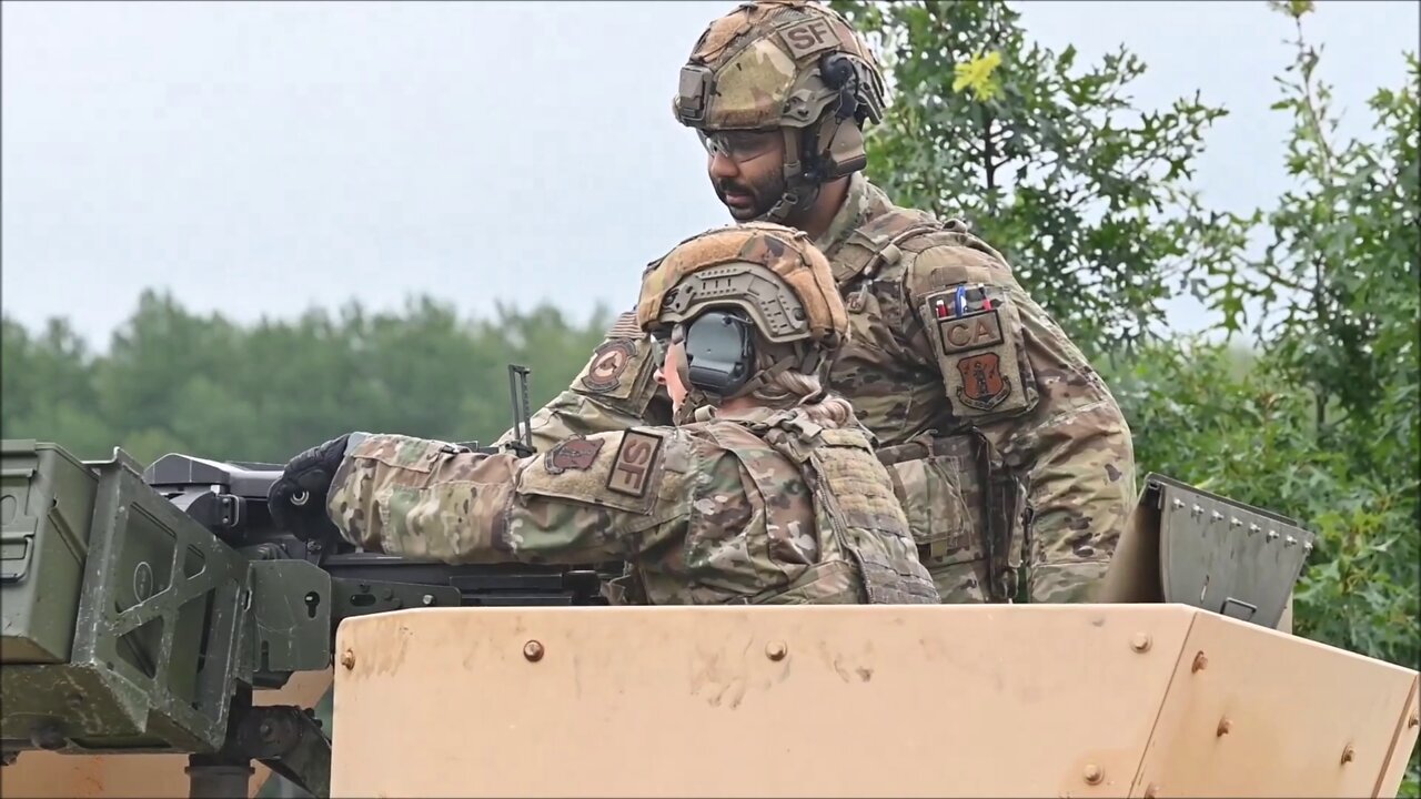 Air National Guard Security Forces Trains With Mark 19 Grenade Launcher