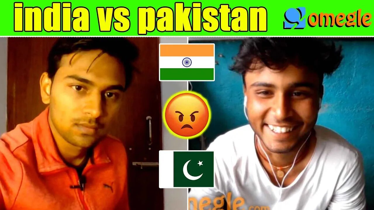 Clash of Indian and Pakistani on Omegle | Furious | #omegle #india #pakistan #indvspak