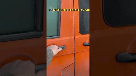 Can you get into your vehicle today #shorts #cold #snow