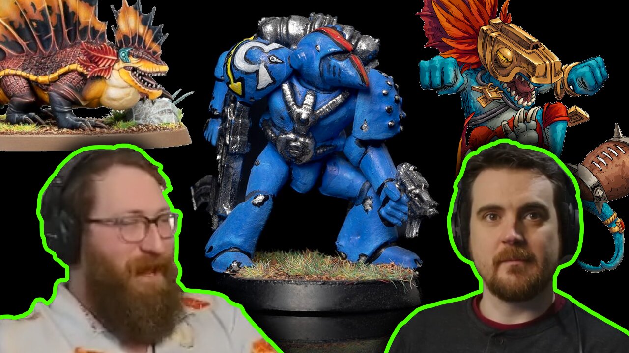 Old Space Marines - Lizardmen - Tom and Ben