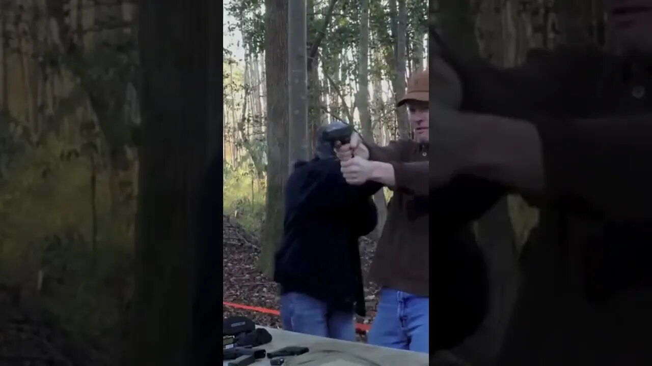 Glock Fun, wife recoils in fear! POWER!