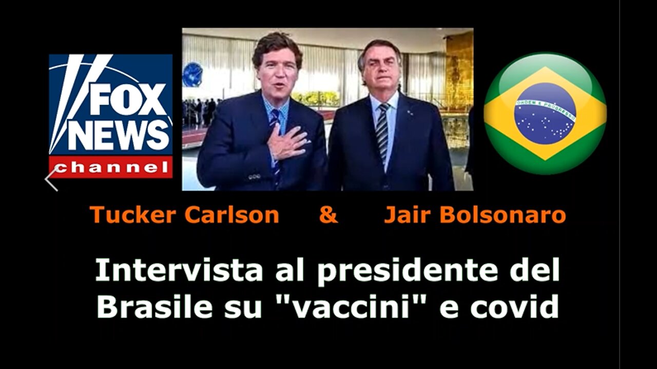 Intervista al presidente del Brasile su vaccini e covid