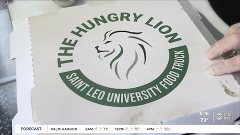 Saint Leo University is using its new Hungry Lion food truck to feed students and promote the school