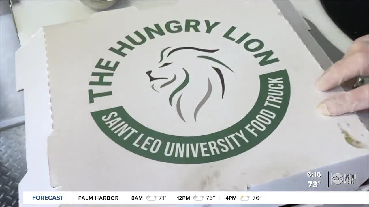 Saint Leo University is using its new Hungry Lion food truck to feed students and promote the school