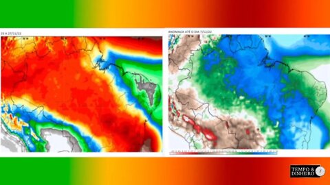 Chuvas intensas no Sudeste e litoral. Estiagem e calor no RS