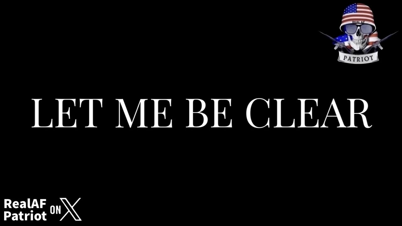 LET ME BE CLEAR