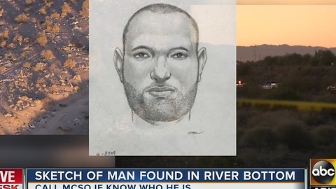 MCSO: Updated sketch of man found in river bed