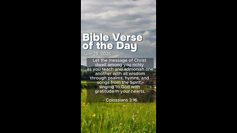 Bible Verse of the Day: June 28, 2024