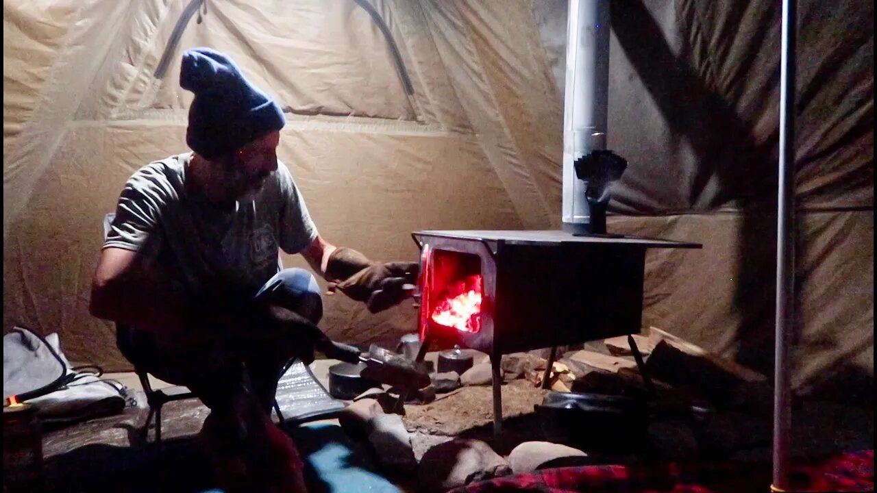 LIVING IN A TENT ALL WINTER IN COLORADO: ANOTHER SNOWSTORM HITS CAMP, FORECASTED THROUGH THE WEEKEND