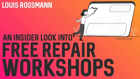 You're all invited again: Nov 10th & 12th, 3 PM repair workshop, and it's FREE!
