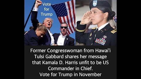 Kamala Harris unfit to be US Commander in Chief. Vote for Trump in November
