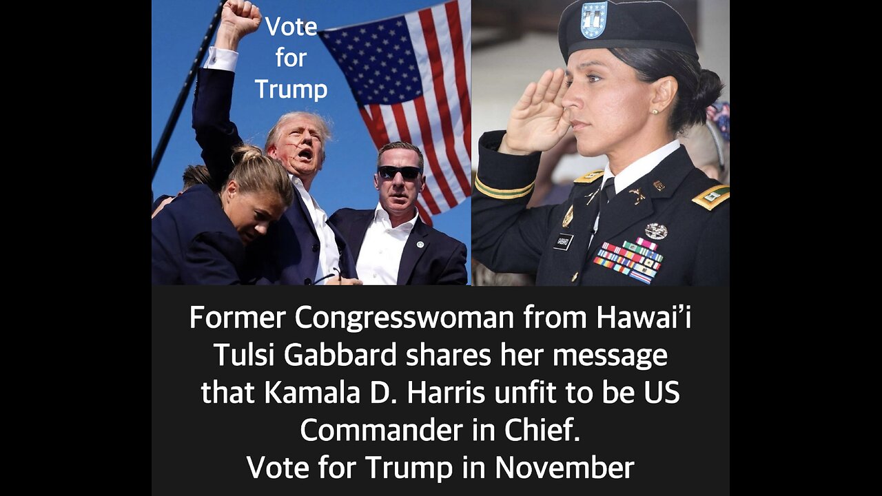 Kamala Harris unfit to be US Commander in Chief. Vote for Trump in November