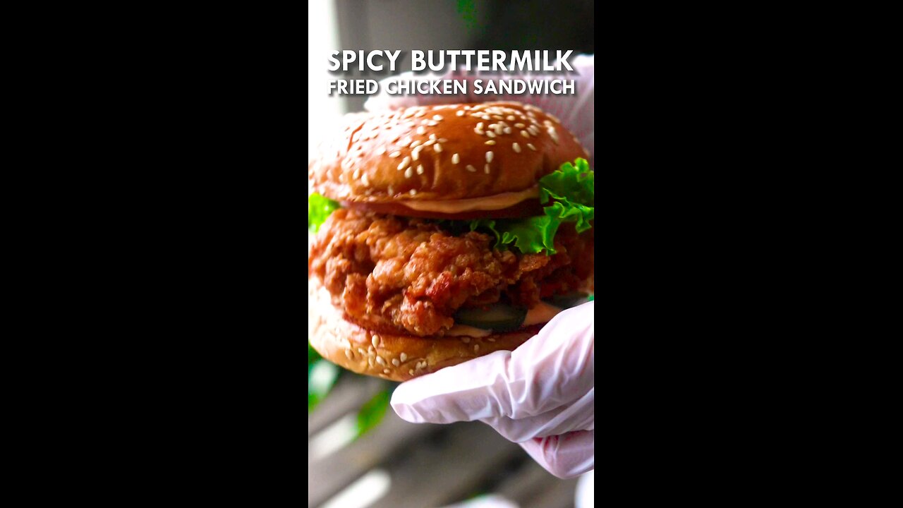 spicy Buttermilk fried chicken sandwich