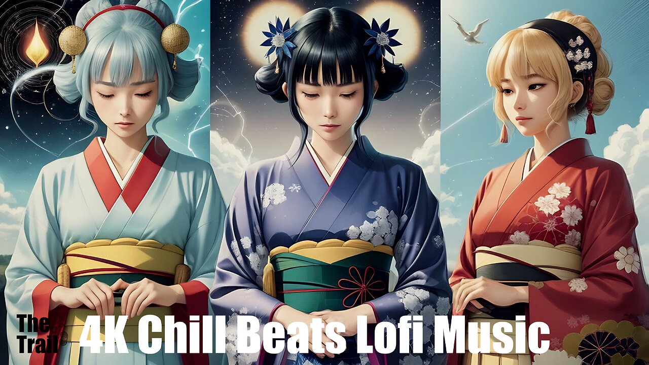 Chill Beats Music - Lofi Drifting| (AI) Audio Reactive Cinematic Anime | Kimono