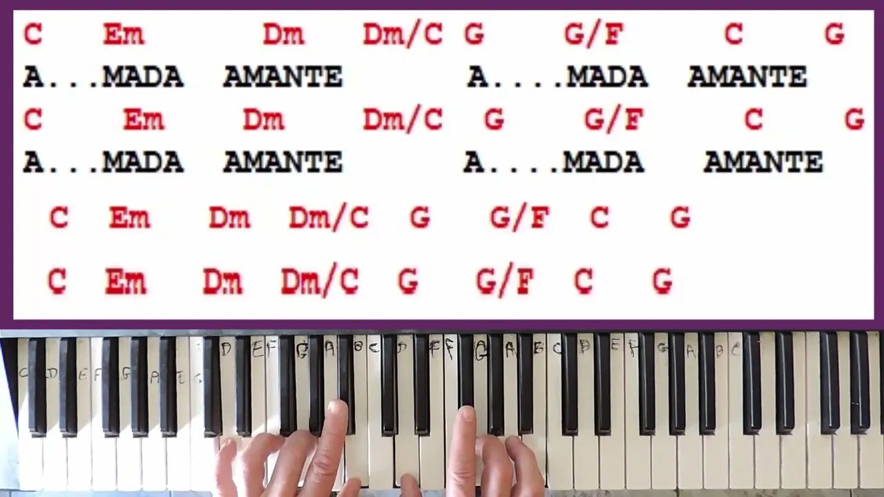 AMADA AMANTE [ TECLADO PARA INICIANTE ] prof. Jaime Toledo