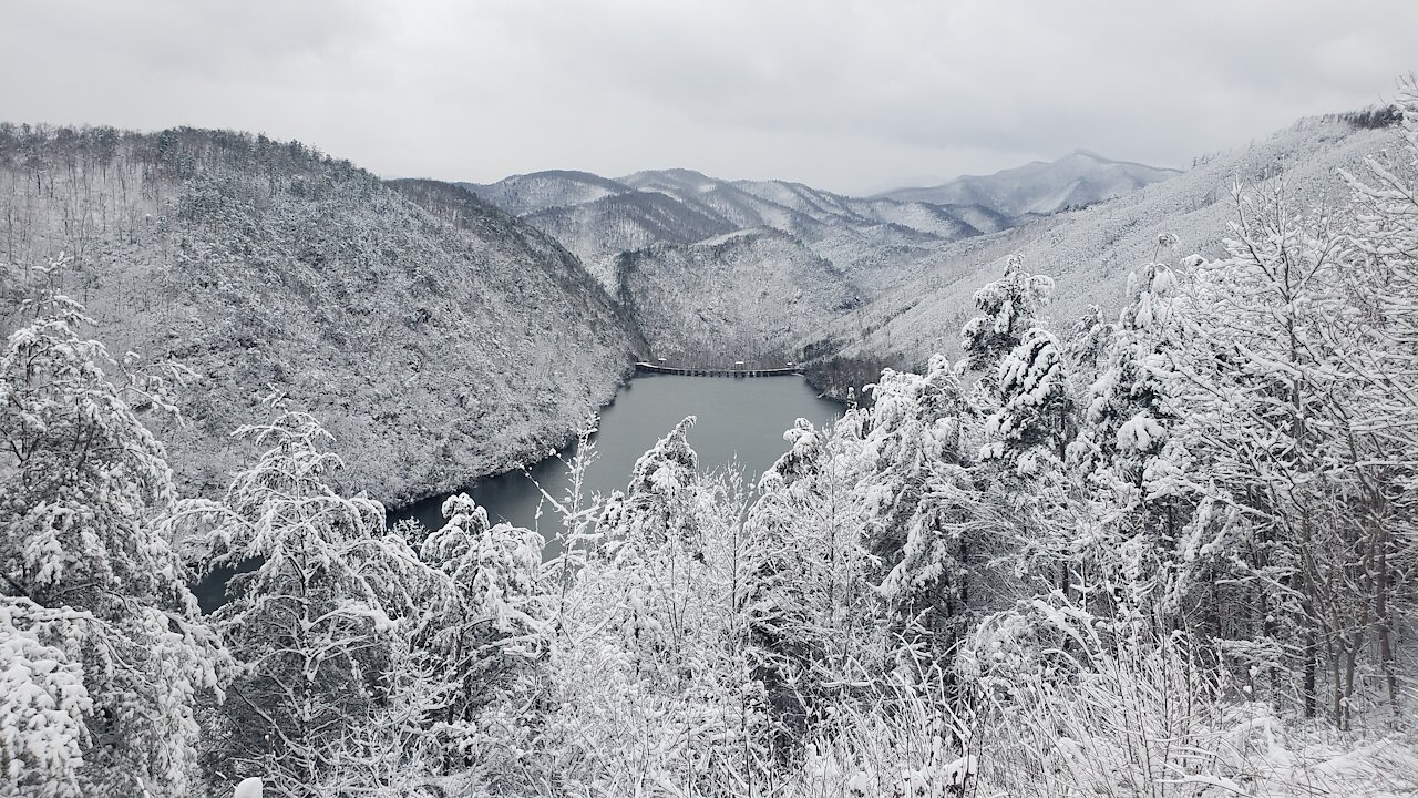 Beautiful Snow at the Mountains