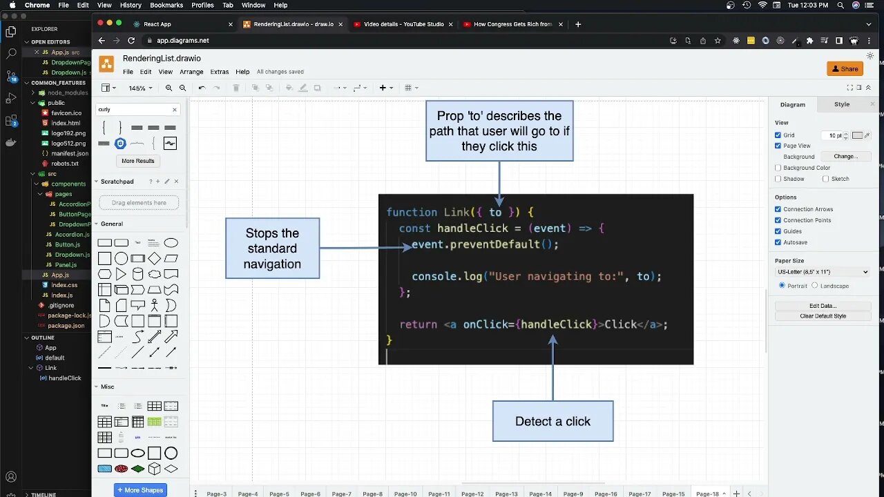 Handling Click Links in React (219)