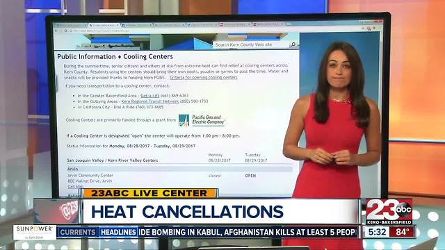 Cooling centers open due to excessive heat