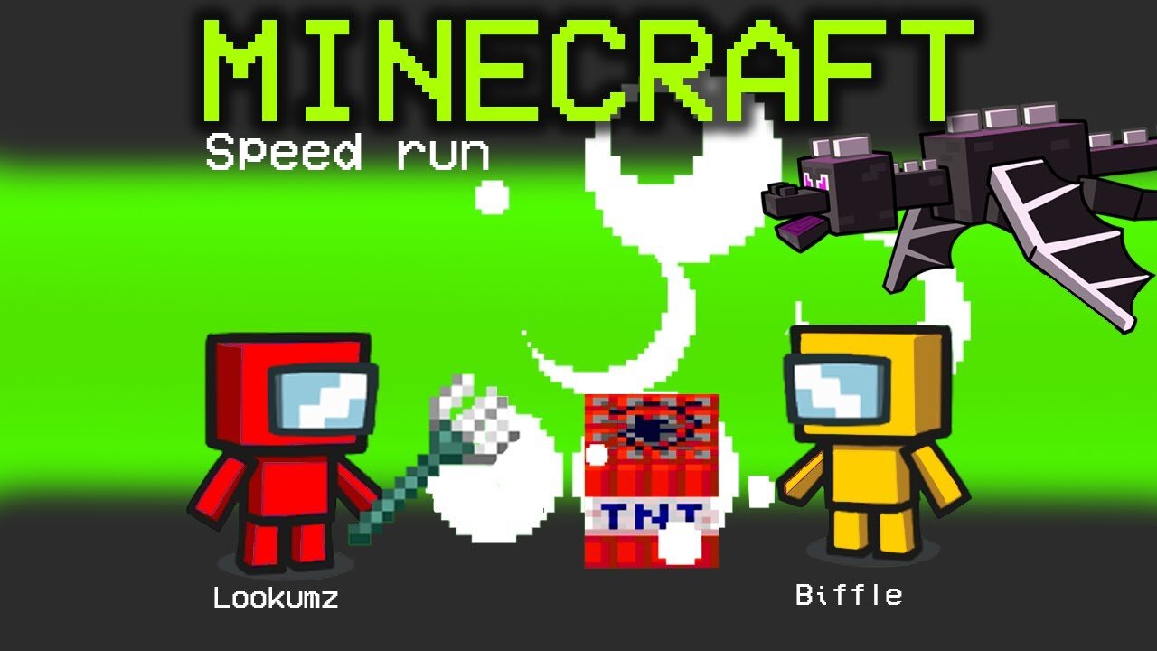 Minecraft speedrun AMONG US style