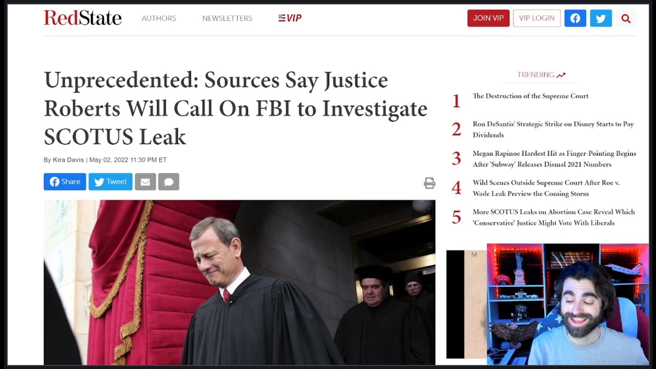 SCOTUS 'Leak' Referred To FBI For Investigation By Chief Justice Roberts